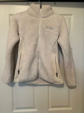 Columbia Cream Plush Fleece Full-Zip Jacket